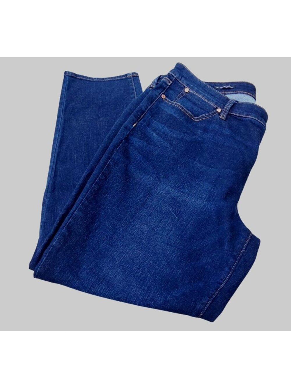 Talbots Women's Slim Ankle Jeans Size 16 Classic Fit Dark Wash Cotton Blend